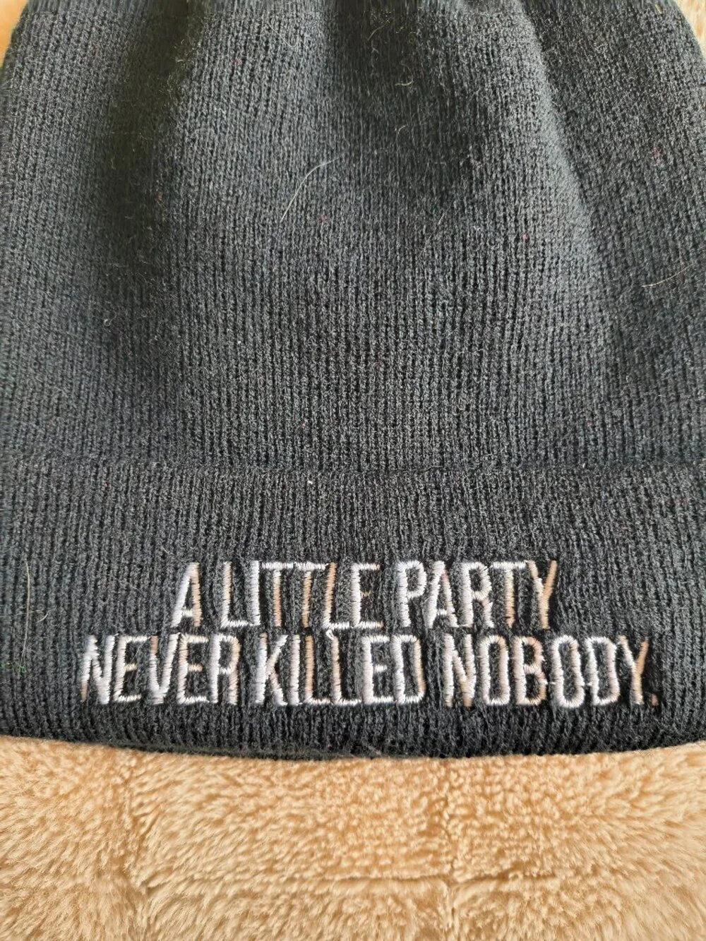 Black Graphic Beanie
